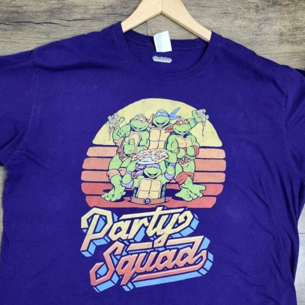 Vintage Teenage Mutant Ninja Turtles T Shirt Men's 2 XL Purple Port & Company